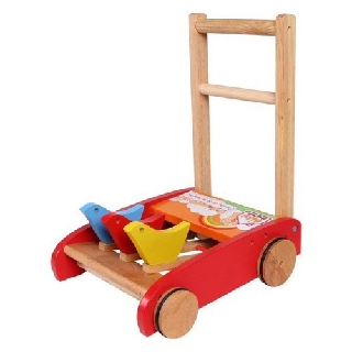Xe Tập Đi Bằng Gỗ 3 Con Gà Cao Cấp Cho Bé Yêu