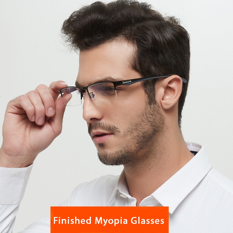 Kính Chống Ánh Sáng Xanh Nửa Gọng Thời Trang Cho Nam