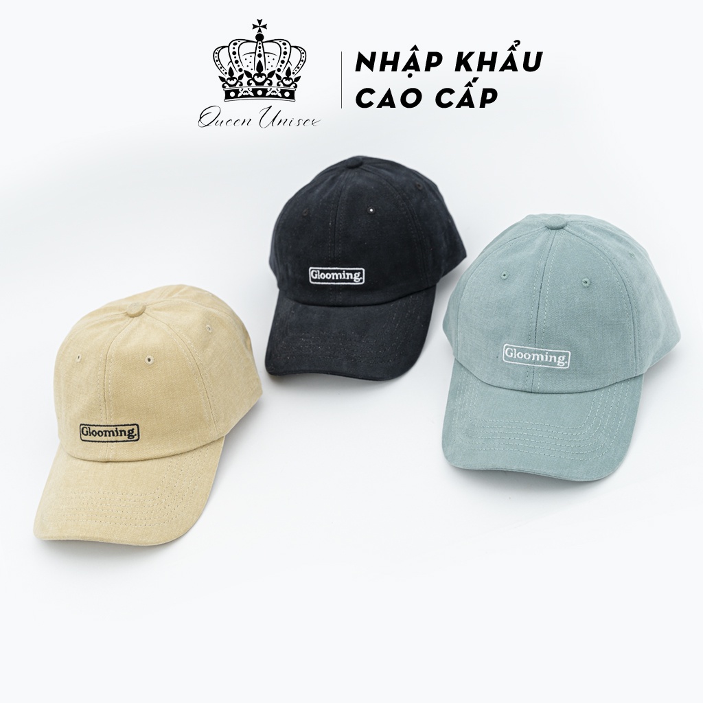 Mũ lưỡi trai, Nón kết nam nữ thời trang thêu chữ Glooming cao cấp chuẩn form Hàn Quốc vải mềm cotton QueenU3