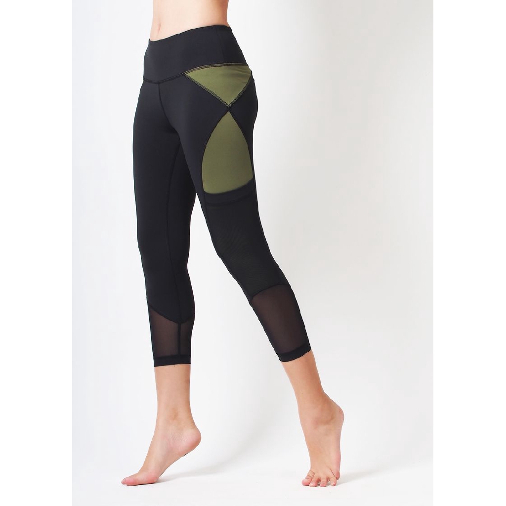 Legging lửng túi hông lưới ống