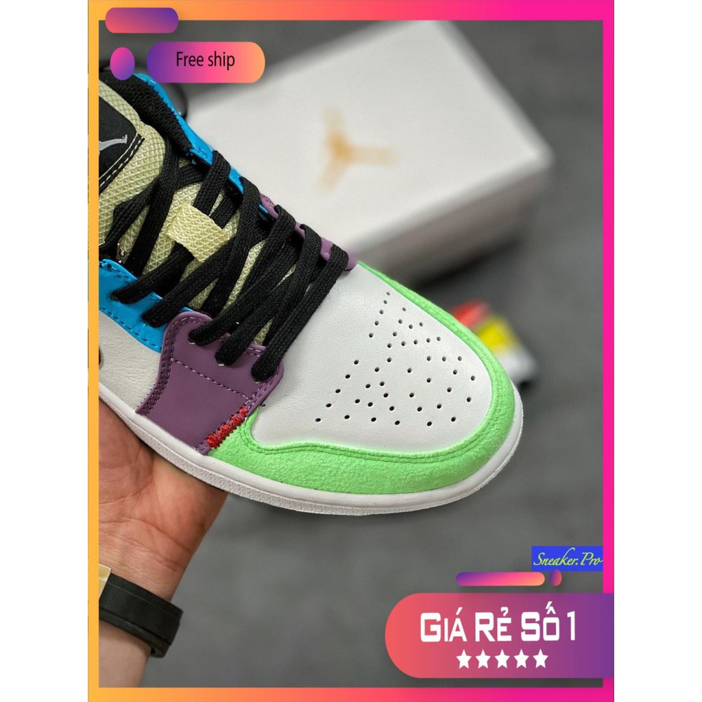 ( FULL BOX ) Giày thể thao AIR Jordan 1 Low SE Multi-Color (W) cổ thấp siêu đẹp cho nam và nữ siêu đẹp