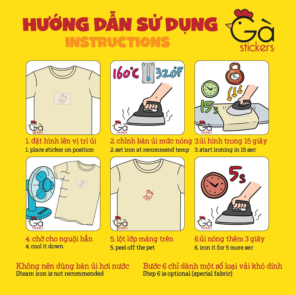 Sticker ủi áo in tên trẻ em GaStickers UT-X-LP bộ 29 miếng nhiều kích thước