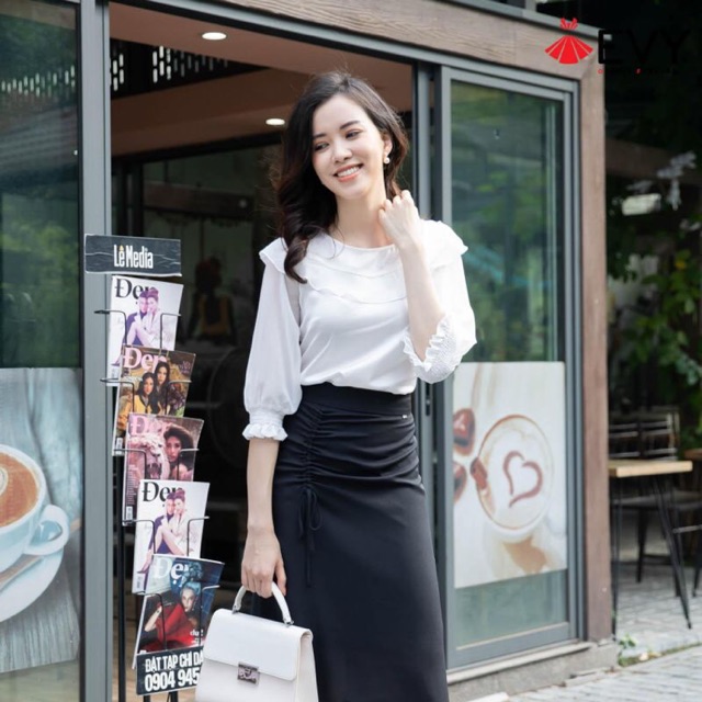 Áo Sơ Mi , Áo Sơ Mi Tay Bo Là Sự Kết Hợp Tuyệt Vời Với Chân Váy , Quần Âu .