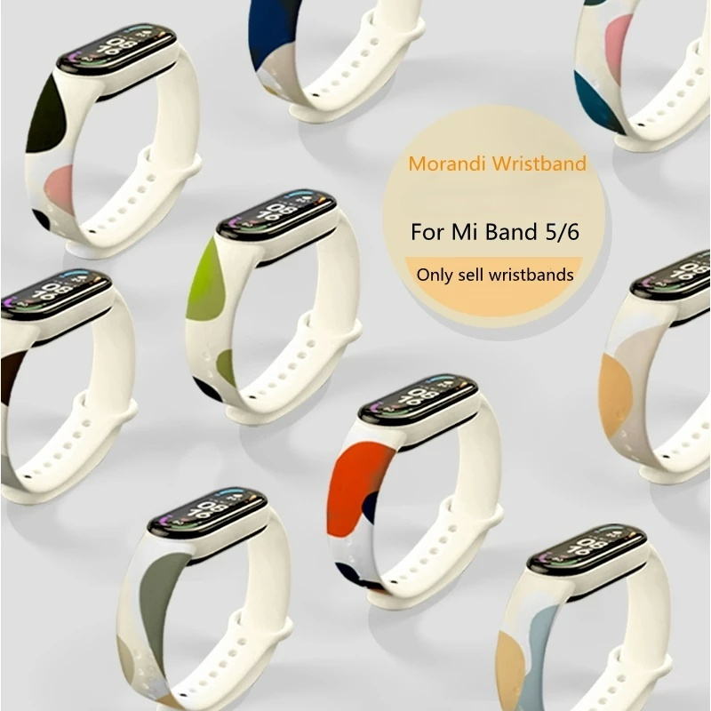 Dây đeo silicon nhiều màu thay thế cho đồng hồ thông minh Xiaomi Mi Band 5 6/Smart