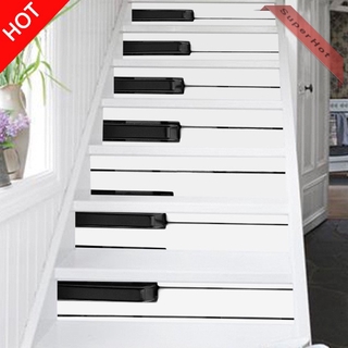 Decal Dán Cầu Thang Hình Phím Đàn Piano 3d