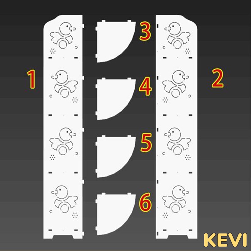 Kệ để nhà tắm 4 tầng con vịt gỗ nhựa cao cấp chống nước tuyệt đối thương hiệu Kevi