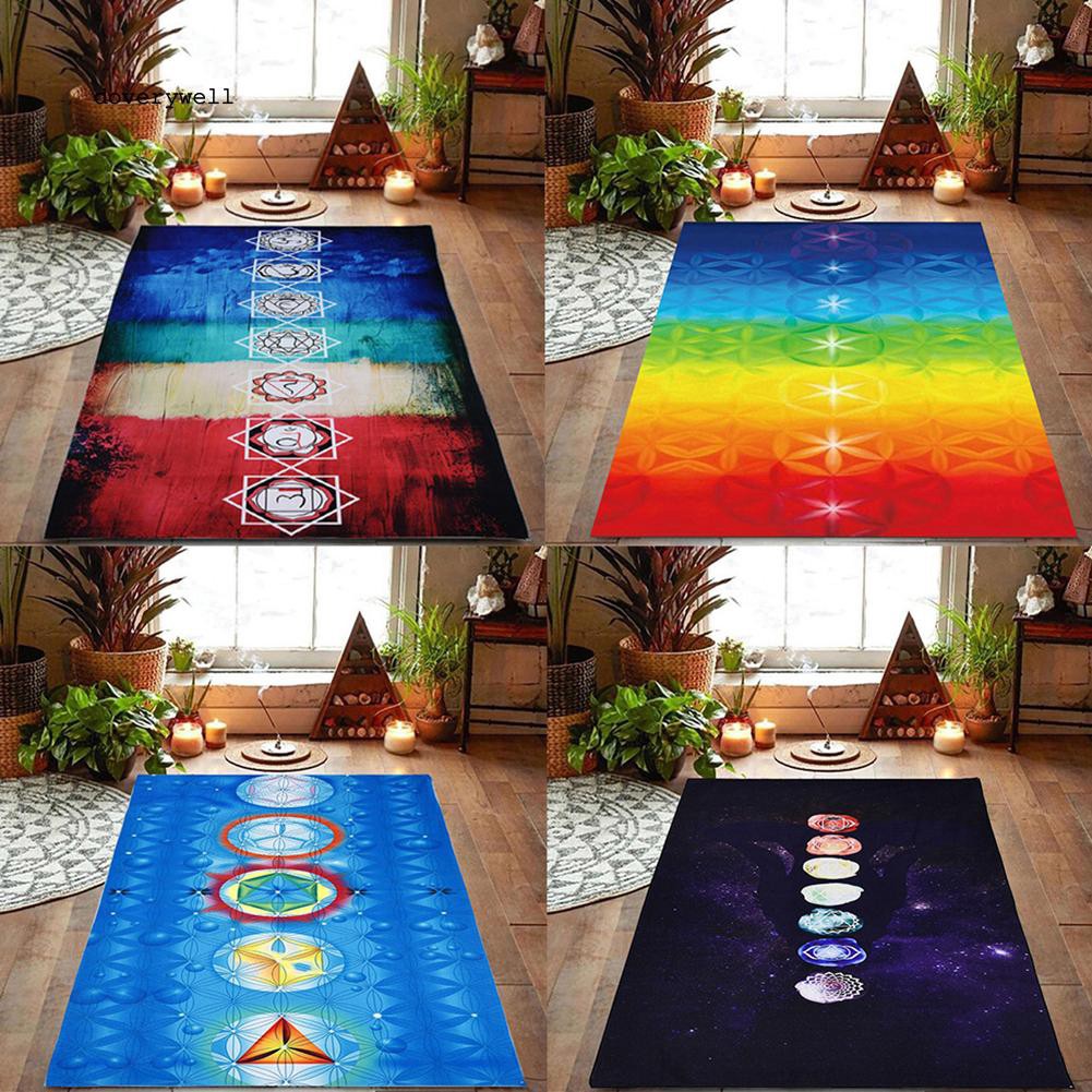 Thảm tập yoga màu sắc cầu vồng nổi bật