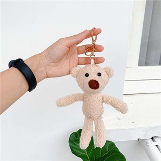 Móc Khóa Treo Balo,Chìa Khóa Gấu Nhồi Bông Cực Xinh Dễ Thương