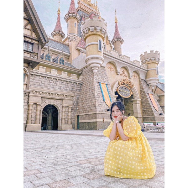 Đầm Babydoll Lụa Tơ Non Tay Phồng Siêu Cưng