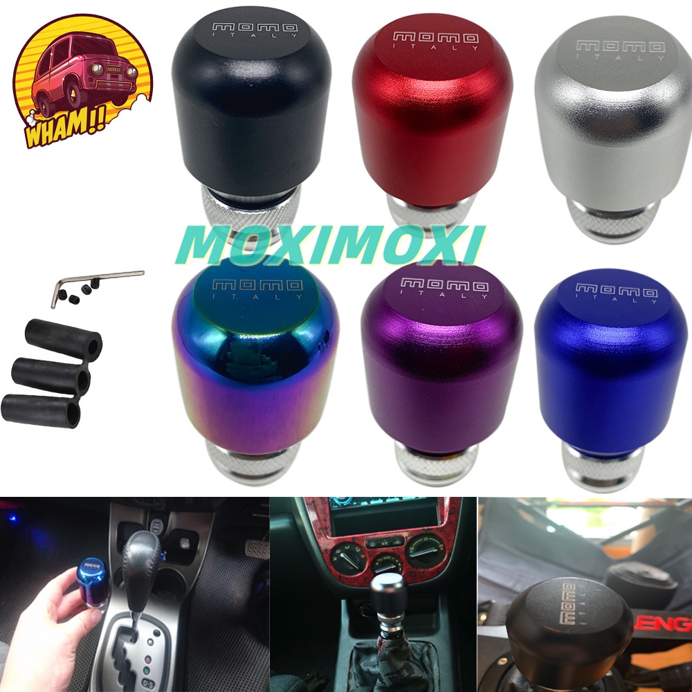 Đầu gạt chuyển số xe hơi / xe tải chất liệu nhôm màu xanh dương chuyên dụng  MOMO
