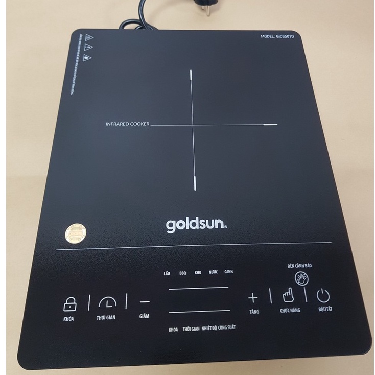 Bếp từ đơn Goldsun GIC3200-D và Bếp hồng ngoại đơn GIC3501-D - Bếp điện từ nấu lẩu, chiên, xào rán