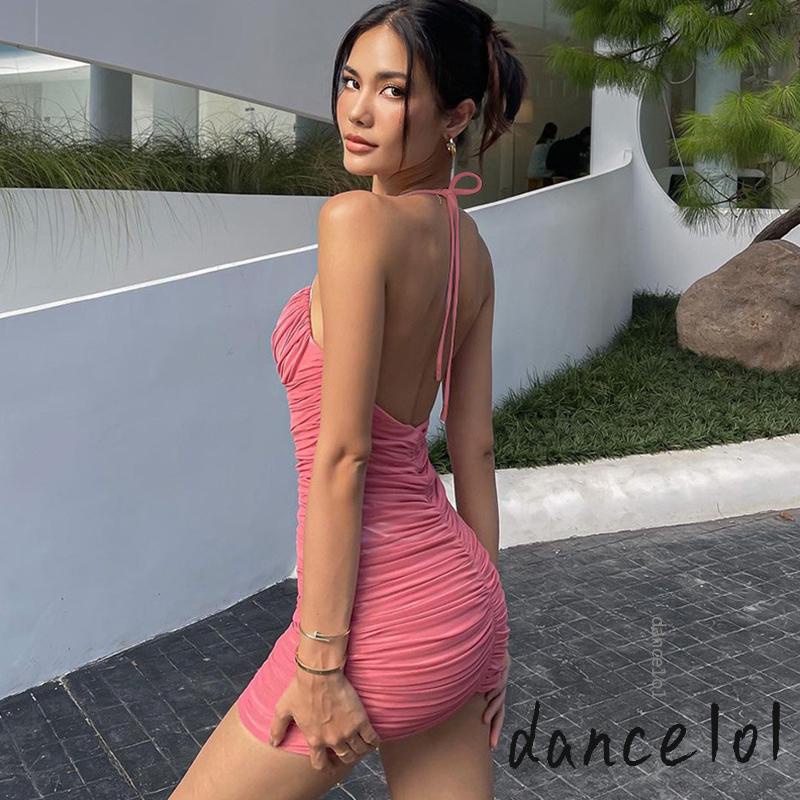 Đầm Khiêu Vũ 1O1 Cổ Chữ V Khoét Sâu Hở Lưng Quyến Rũ Cho Nữ