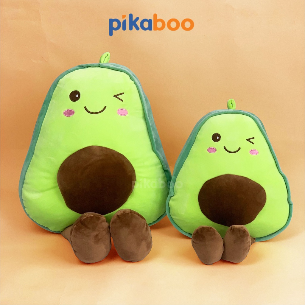 (Summer Sale 50%) Gấu bông quả quả bơ cao cấp Pikaboo, vải cotton nhung lông mềm mịn co dãn, bông 3D tinh khiết an toàn