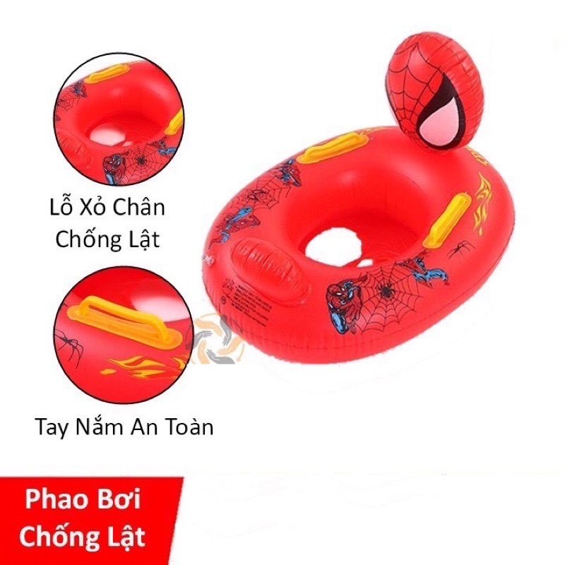 Phao Bơi Trẻ Em Siêu Nhân, Phao Cho Bé Tập bơi an toàn chống lật (Đỏ)