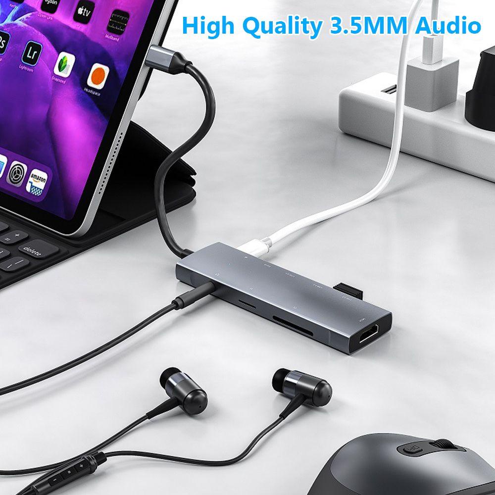 Bộ ChuyểN ĐổI BORAG 9 Trong 1 SD / TF, VGA USB3.0 Audio 4K HDMI
