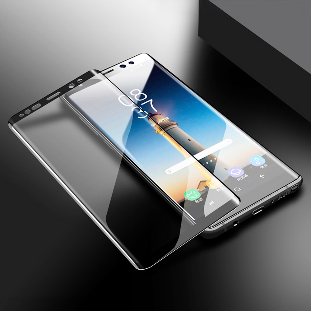 Kính cường lực cong 3D bảo vệ màn hình chống trầy xước cho Samsung Galaxy S8 Plus