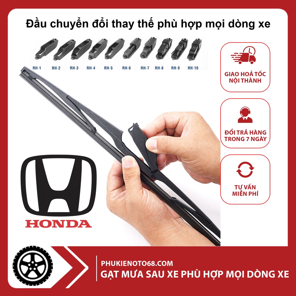Gạt mưa sau xe oto,gạt mưa sau xe hơi dòng Honda Brio, CRV, HRV, Jazz, Odyssey, Pilot...