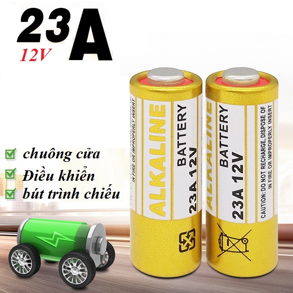 Pin 12V 23a alkaline dùng cho điều khiển rf cửa cuốn xe điện