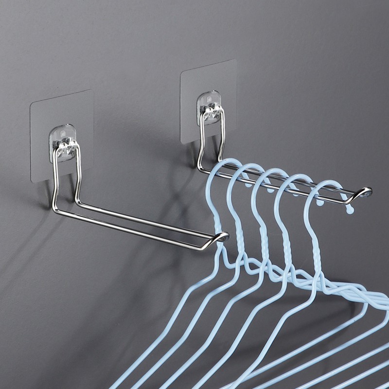 Giá treo móc treo quần áo gắn tường bằng thép không gỉ tiện dụng cho nhà tắm/ ban công