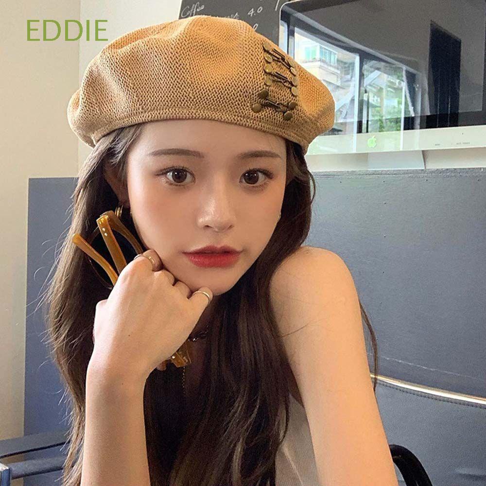 Nón beret đan len ấm áp thời trang Hàn Quốc cho nữ