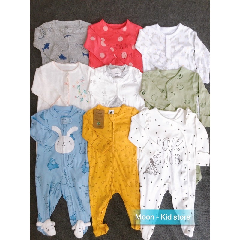 Sleepsuit bộ body dài tay hàng xuất khẩu cho bé (giao mẫu ngẫu nhiên)