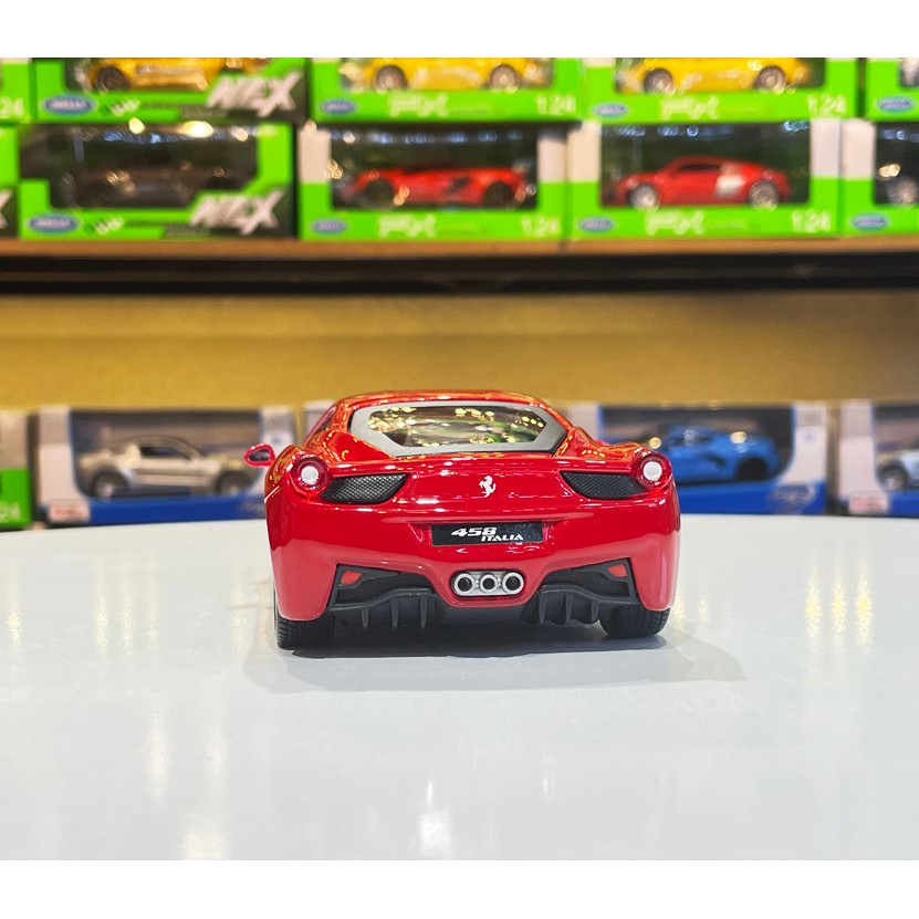 Xe mô hình siêu xe Ferrari 458 Italia tỉ lệ 1:24 hãng Burago màu đỏ