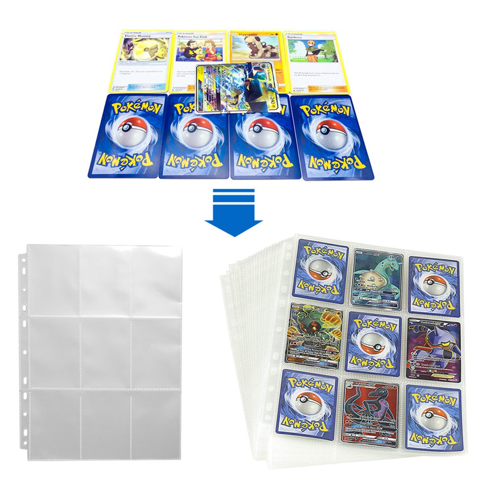 30 Tờ 270 ô trống bọc thẻ chơi game trong suốt