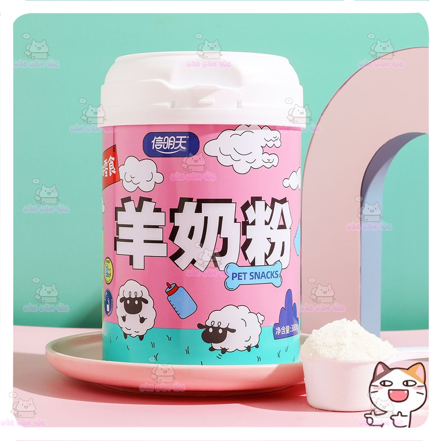 Sữa Bột Dê QingDao 380gr Cho Cún Mèo Baby, Mèo bầu, Mèo Già