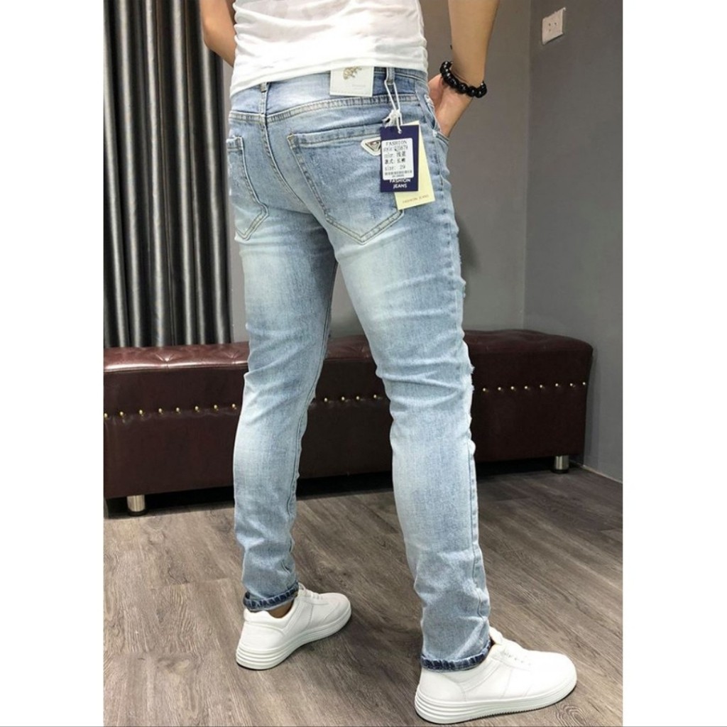 Quần Jean Nam Chất Bò AD338JM Xanh Wash Cấp Trẻ Trung Cá Tính | WebRaoVat - webraovat.net.vn