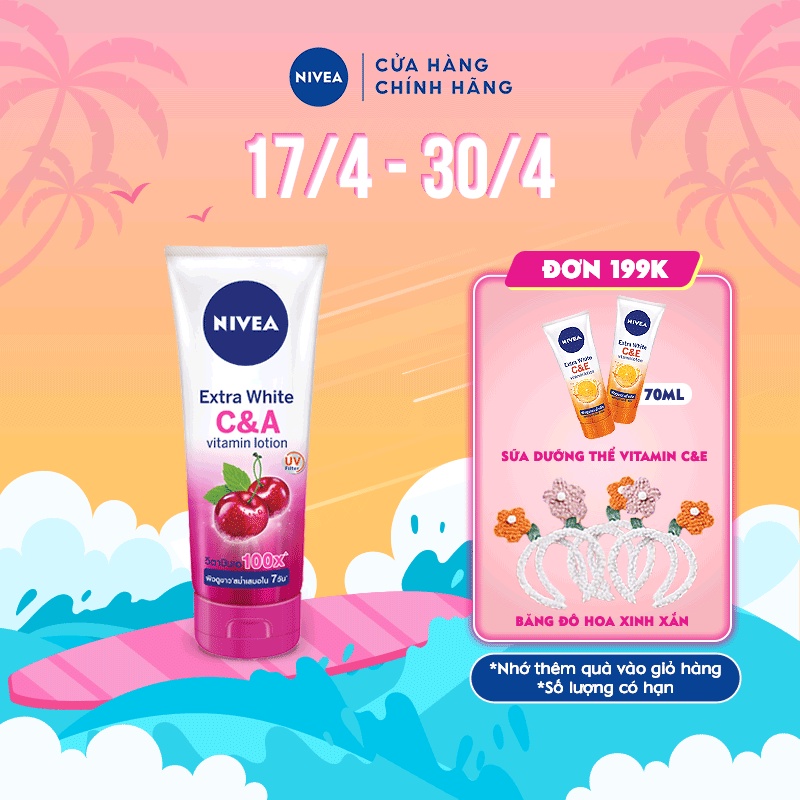 Sữa dưỡng thể dưỡng trắng Nivea Extra White C&amp;A Vitamin Lotion 180ml