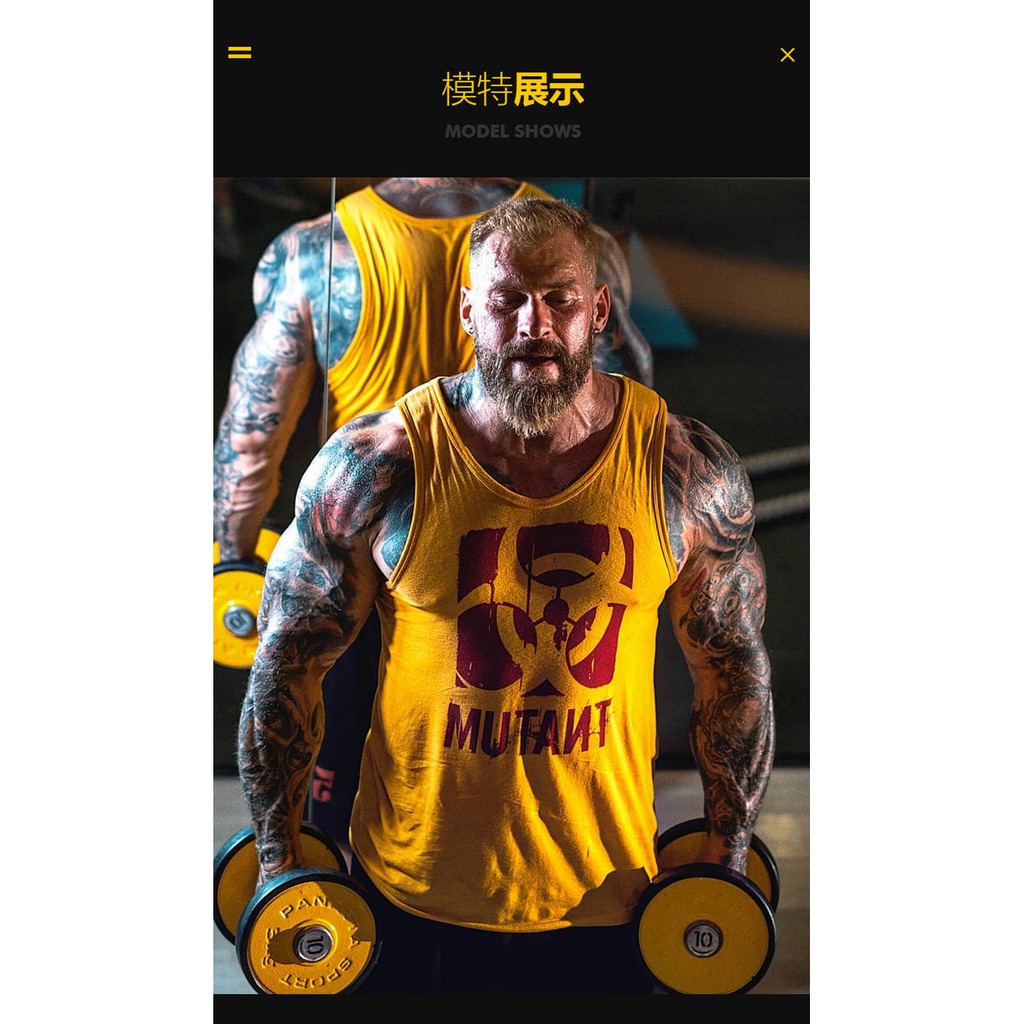 Áo Ba Lỗ Nam Tập Gym Mutant Nhập Khẩu – Tanktop Thể Thao Chất Cotton Co Dãn, Mềm Mịn, Mát Mẻ