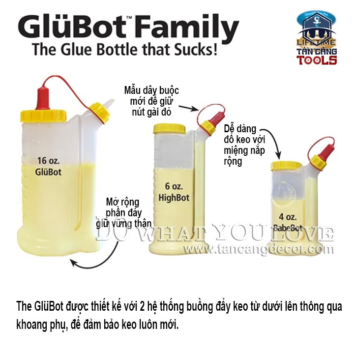 Bộ Dụng Cụ Hỗ Trợ Dán Keo Gỗ 16 Oz FastCap Glubot