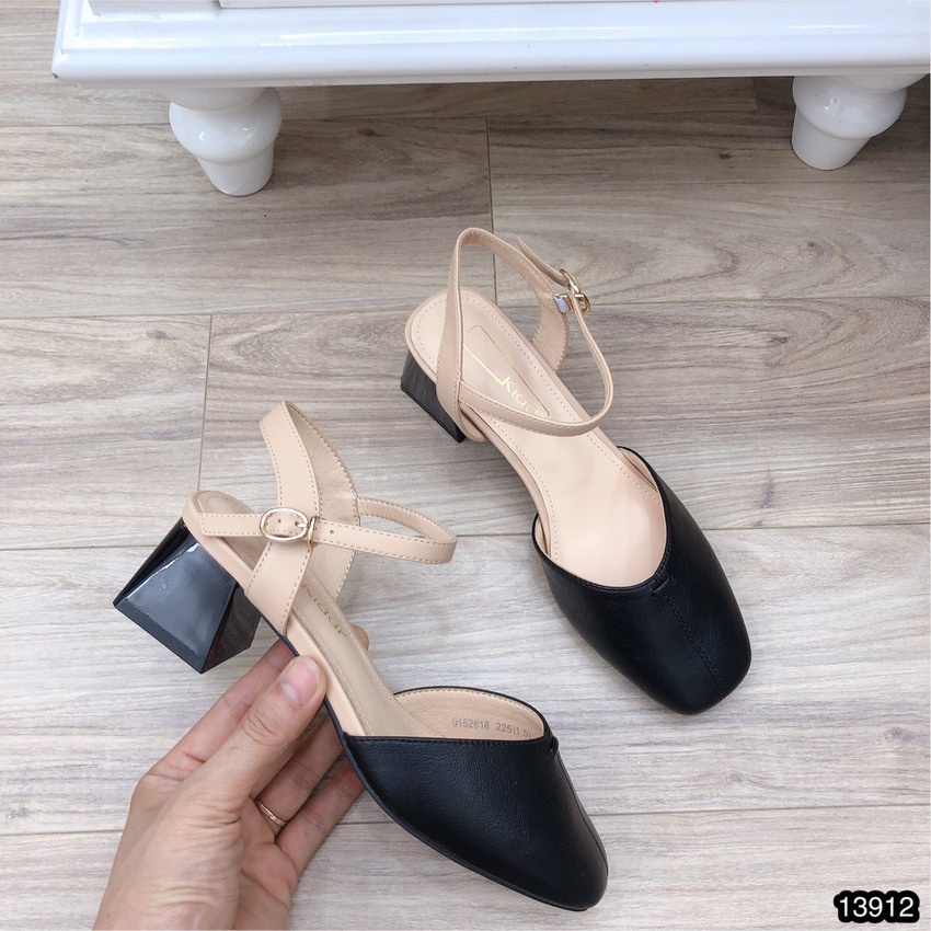 Giày Sandal Mũi Vuông CHIMOKA Cho Nữ Đế Cao 3cm 13912