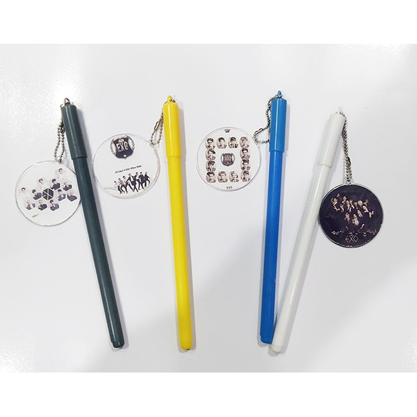 Bút kèm dây treo exo BMCI13 bút cute dễ thương thần tượng idol hoạt hình