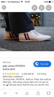 Giầy Patrick xuất Nhật