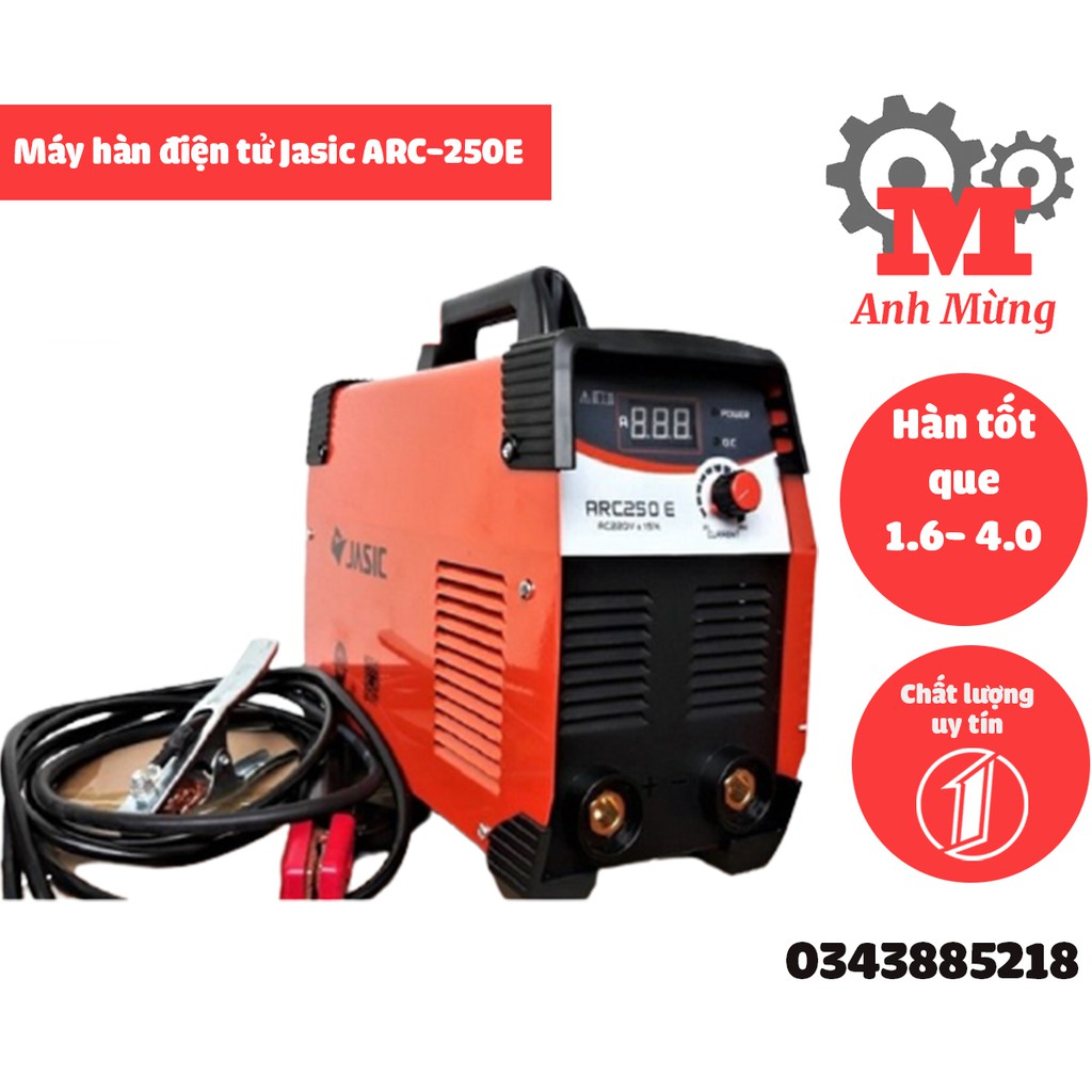 Máy hàn điện tử Jasic ARC-250E công nghệ Inverter, chế độ tự ngắt điện, Fullbox