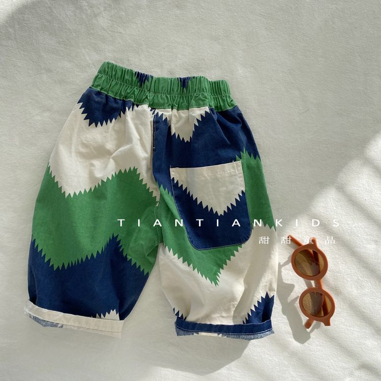 Quần Dài Dáng Rộng Thoải Mái Phong Cách Phương Tây Thời Trang Mùa Hè Cho Bé Trai [Hàng Mới Về]