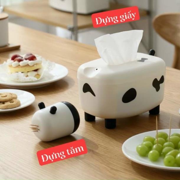 HỘP ĐỰNG GIẤY, TĂM HÌNH CON BÒ SIÊU DỄ THƯƠNG