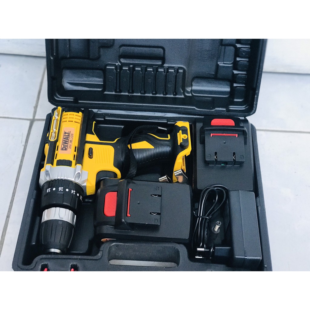 Máy Khoan Pin Dewalt 36V Có Búa Lõi Đồng loại 2 pin