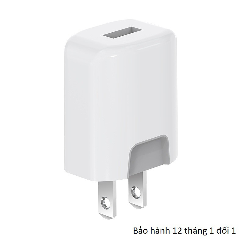 Cốc sạc củ sạc 1 cổng USB, dòng điện đầu ra 1A dùng cho điện thoại máy tính bảng BOROFONE BA10 B_4211