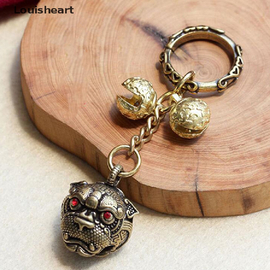 Móc Khóa Hình Con Hổ Bằng Đồng Thau Phong Cách Cổ Điển