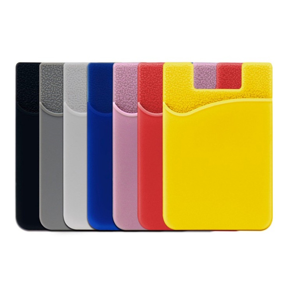 Túi Đựng Thẻ Id / Điện Thoại Bằng Silicon Mềm Co Giãn Nhiều Màu Gắn Điện Thoại Xiaomi
