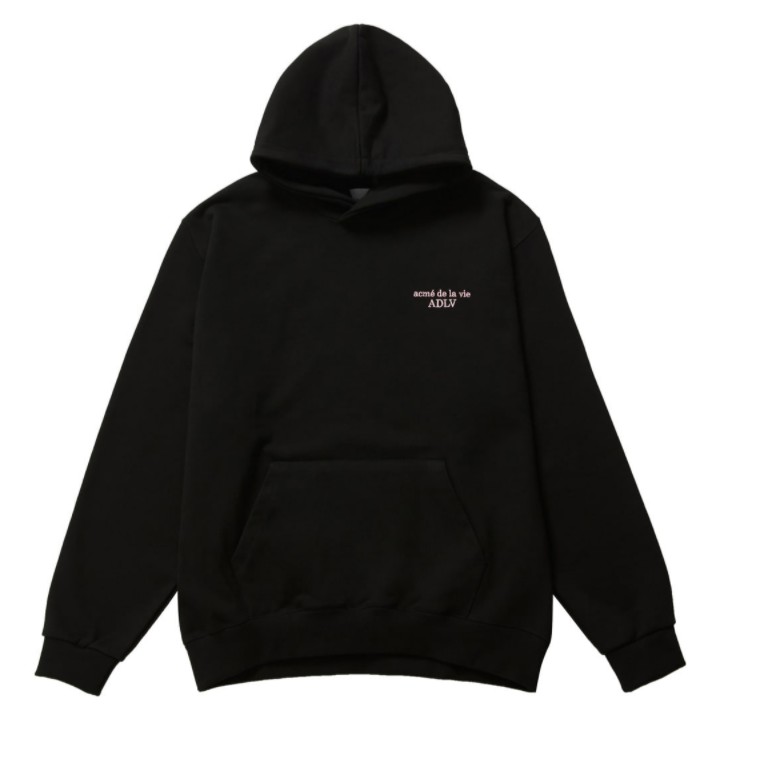 ÁO KHOÁC CÓ MŨ ADLV BASIC LOGO EMBROIDERY HOODIE BLACK