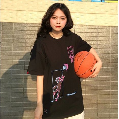 Áo Thun Nam Nữ Unisex Tay Lỡ Form Rộng Đẹp Giá Rẻ Cổ Tròn Màu Đen / Áo Phông Nam Nữ Unisex ATS2 | BigBuy360 - bigbuy360.vn