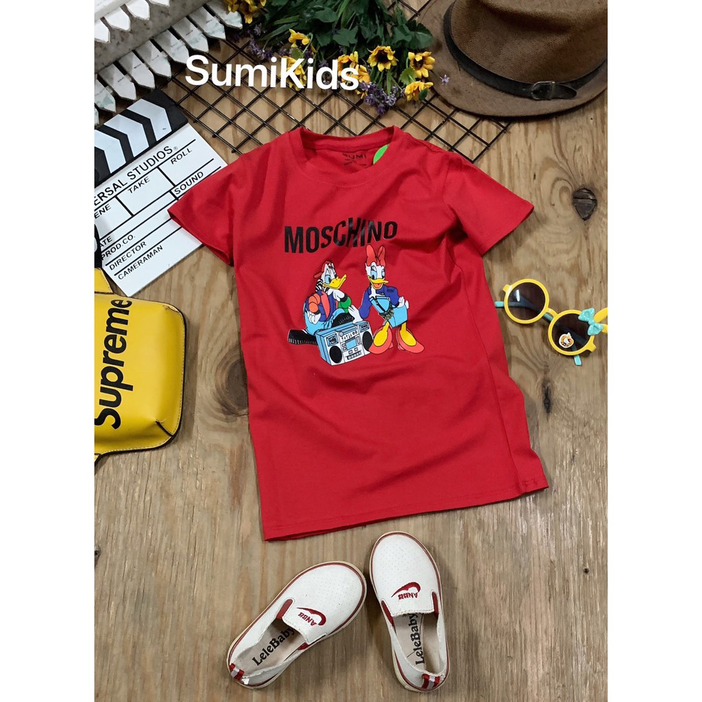 ĐẦM SUÔNG MOSCHINO SUMIKID CHO BÉ MÀU ĐỎ * đồ đôi mẹ và bé * thời trang Sumikid