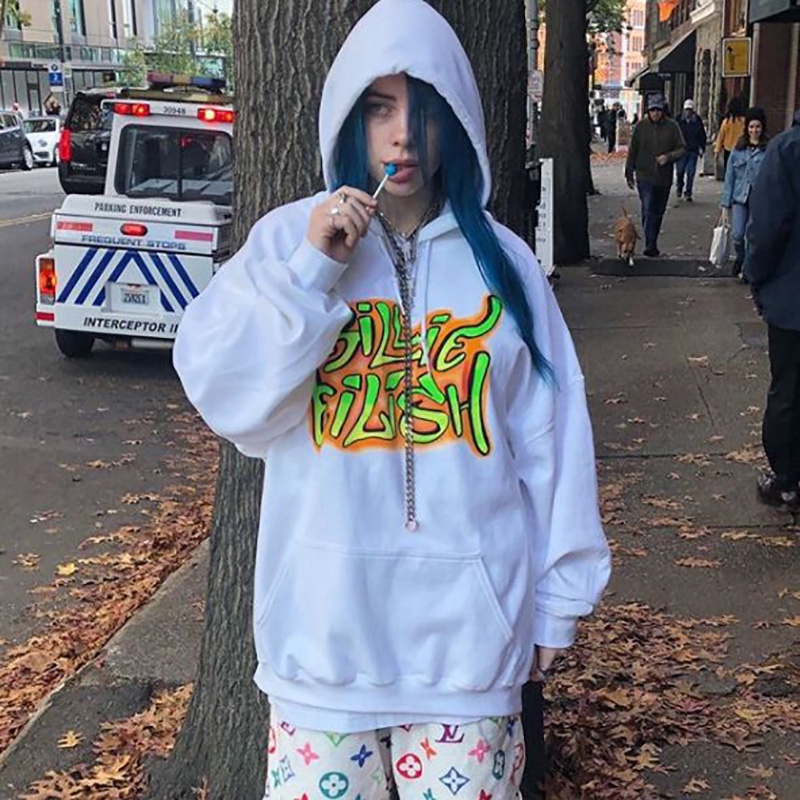 Áo Hoodie Chui Đầu In Hình Billie Eilish Thời Trang Cho Cặp Đôi | BigBuy360 - bigbuy360.vn