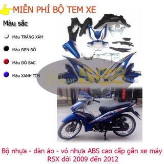 Bộ nhựa - dàn áo xe Wave RSX 110 (TẶNG TEM XE NÈ] nhựa ABS nguyên sinh cao cấp