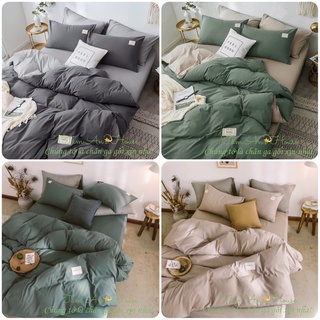 Bộ Vỏ Chăn Ga Gối Cotton Tici Trơn Phong Cách Hàn Quốc - CHAT CHỌN MẪU