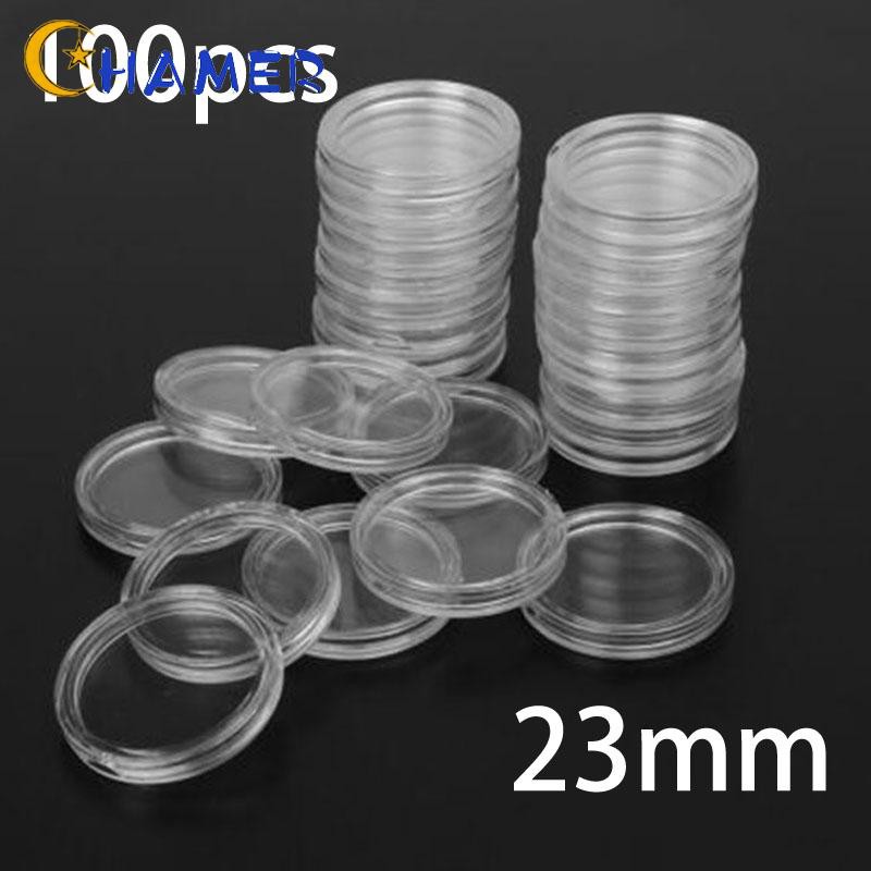 Coin Capsule High transparency coating Neatly trimmed edge Clear Transparent Storage Protection Containers 23mm