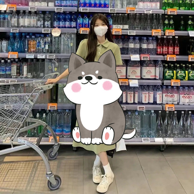 Đầm polo Dáng Dài Vừa Vặn Eo Cao Phong Cách Preppy Hàn Quốc Thời Trang Mới